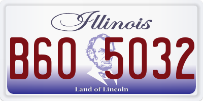 IL license plate B605032