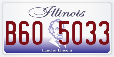 IL license plate B605033