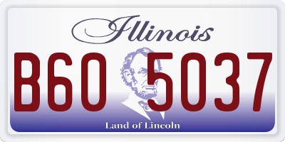 IL license plate B605037