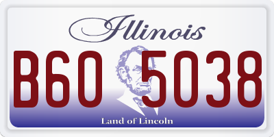 IL license plate B605038