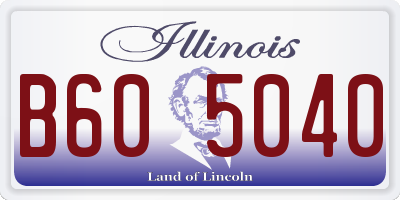 IL license plate B605040