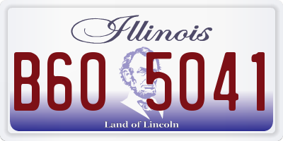 IL license plate B605041