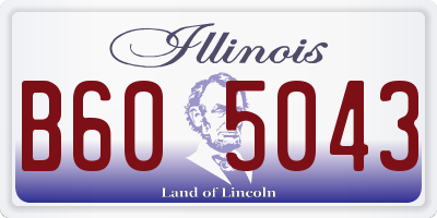 IL license plate B605043