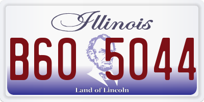 IL license plate B605044