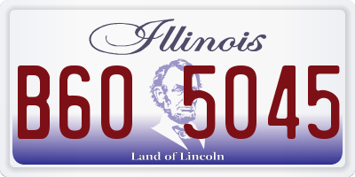 IL license plate B605045