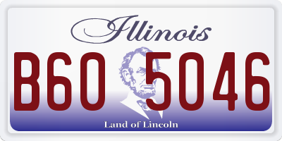 IL license plate B605046