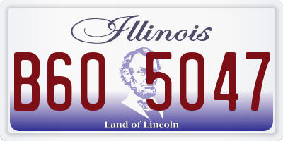 IL license plate B605047