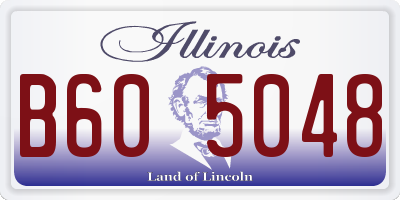 IL license plate B605048