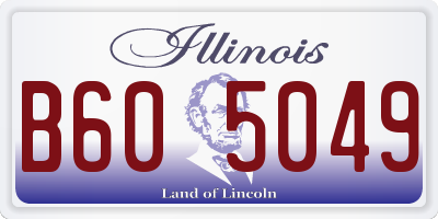 IL license plate B605049