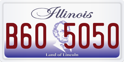 IL license plate B605050