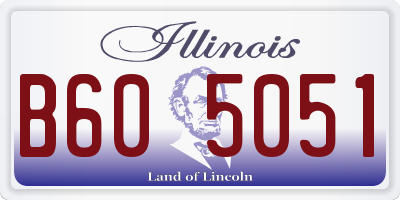 IL license plate B605051