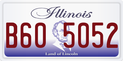 IL license plate B605052