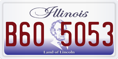IL license plate B605053