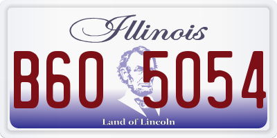 IL license plate B605054