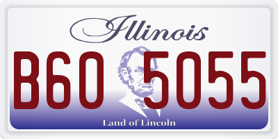IL license plate B605055