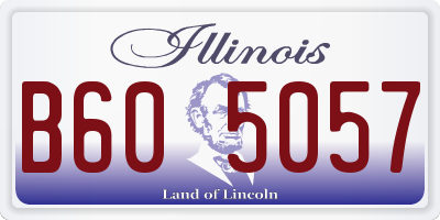 IL license plate B605057