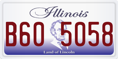 IL license plate B605058