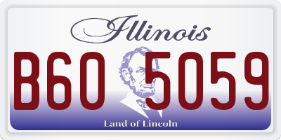 IL license plate B605059