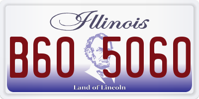 IL license plate B605060