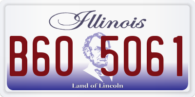 IL license plate B605061