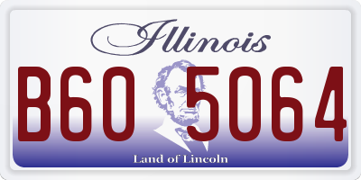 IL license plate B605064