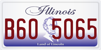 IL license plate B605065