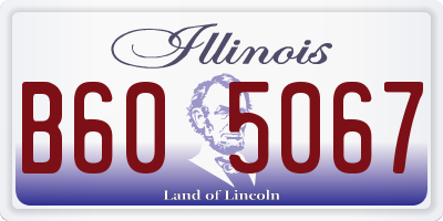 IL license plate B605067