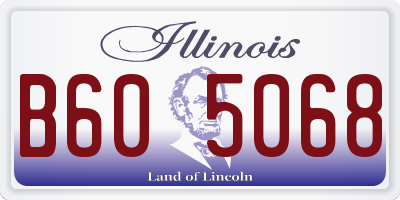 IL license plate B605068