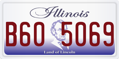 IL license plate B605069