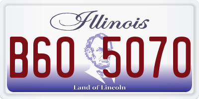IL license plate B605070