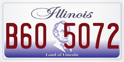 IL license plate B605072