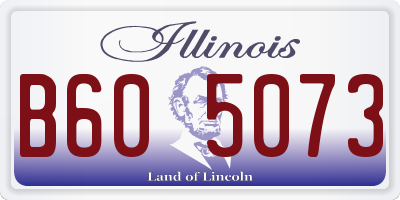 IL license plate B605073