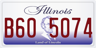 IL license plate B605074