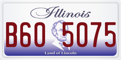 IL license plate B605075