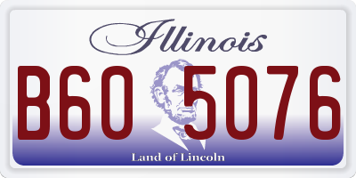 IL license plate B605076