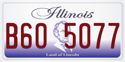 IL license plate B605077