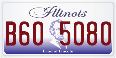 IL license plate B605080
