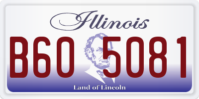 IL license plate B605081