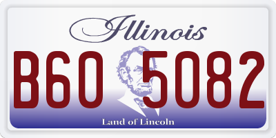 IL license plate B605082