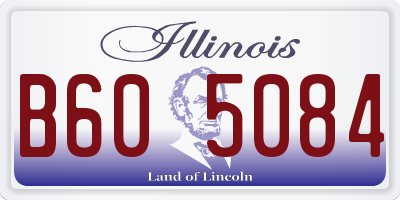 IL license plate B605084