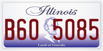 IL license plate B605085