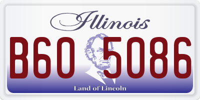 IL license plate B605086