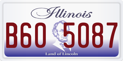 IL license plate B605087