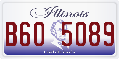 IL license plate B605089