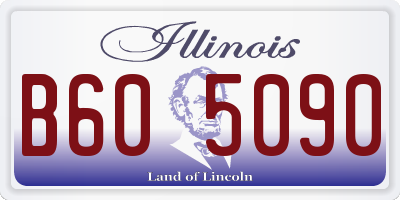 IL license plate B605090