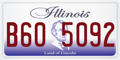 IL license plate B605092