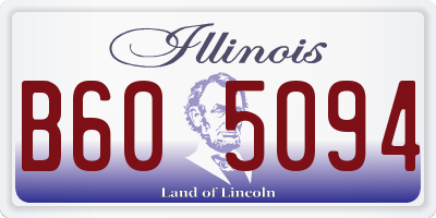 IL license plate B605094