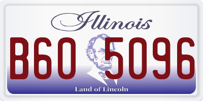 IL license plate B605096
