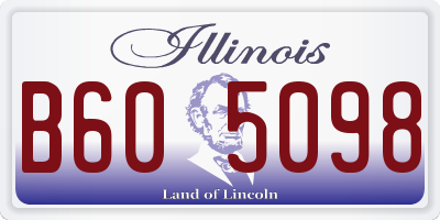 IL license plate B605098