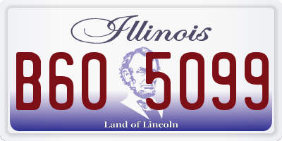 IL license plate B605099